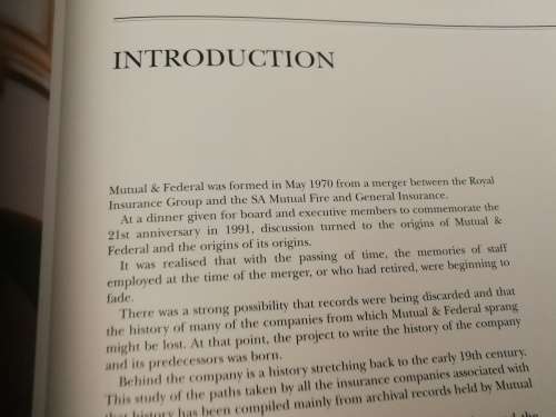 THE Story of MUTUAL and FEDERAL 1832 - 1995 Robert W VIVIAN