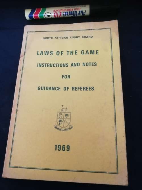 Rugby LAWS OF THE GAME SOUTH AFRICAN RUGBY BOARD 1969 REELS VAN DIE SPEL ( English and Afrikaans )