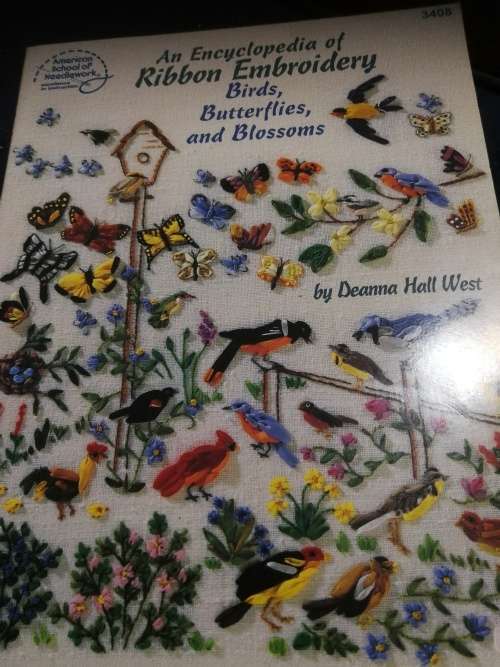 RIBBON EMBROIDERY 2 Books Step by Step Di van Niekerk plus An Encyclopedia of Ribbon Embroidery