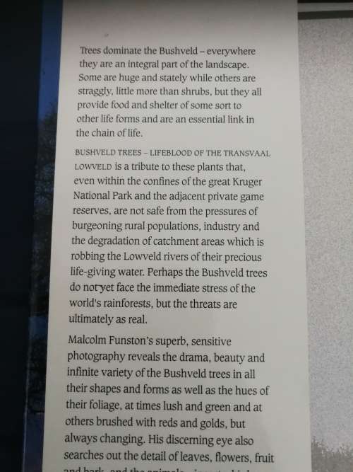 BUSHVELD TREES Lifeblood of the Transvaal Lowveld MALCOLM FUNSTON signed