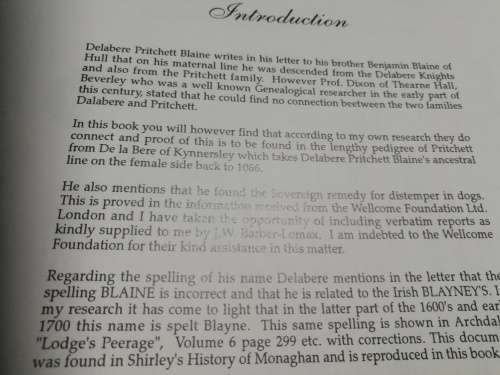 THE FAMILY BLAINE ( BLAYNE ) A GENEALOGY by MATTHEW GILLON BLAINE