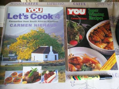 2 books YOU LET`S COOK 4 Favourites from S A Kitchens PLUS SUPER WINNING RECIPIES CARMEN NIEHAUS