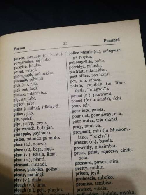 FANAGALO Phrase Book Grammar and Dictionary J D BOLD Sixth Edition 1964