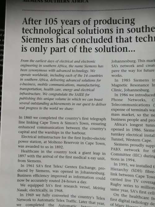 SPARKLING ACHIEVEMENTS Highlights of Electrical Engineering in South Africa Editor MICHAEL A CROUCH