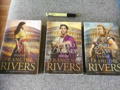 FRANCINE RIVERS  3 Books MARK of the LION SERIES Books 1 2 and 3 ( complete ) Includes A Voice in th