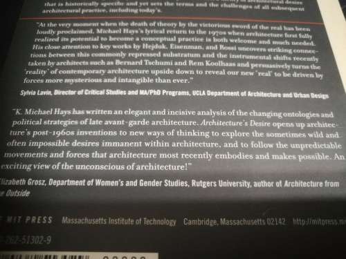 ARCHITECTURE`S DESIRE Reading the Late Avant- Garde K MICHAEL HAYS architecture