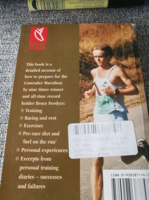 RUN THE COMRADES BRUCE FORDYCE  ( Marathon running  -  NB Writing added to the title page  )