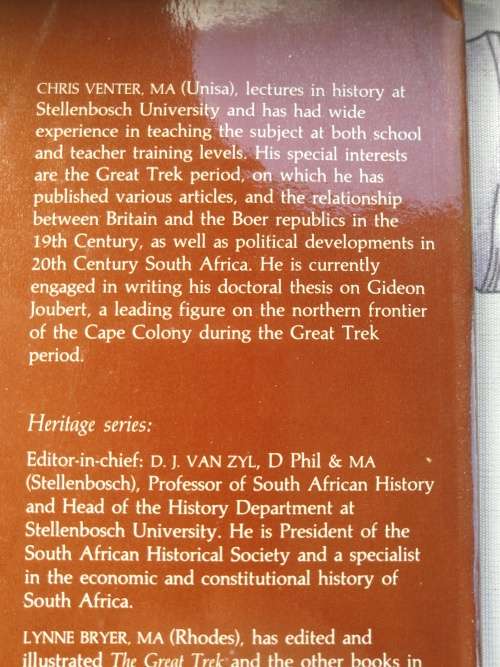 THE GREAT TREK C VENTER Heritage Series 19th Century   ( hardcover )