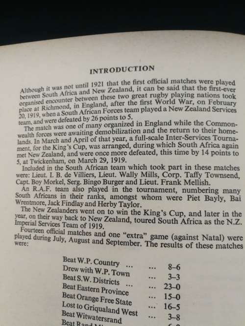 GOODBYE NEWLANDS FAREWELL EDEN PARK FRED LABUSCHAGNE ( S A vs New Zealand Rugby 1921 - 1970  )