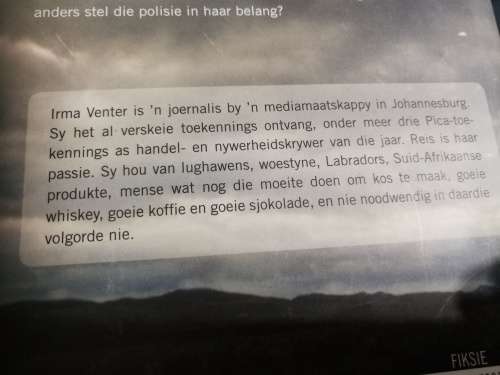 IRMA VENTER SKOENLAPPER Alex het `n teorie oor chaos. Waar hy ook al gaan, volg dit hom