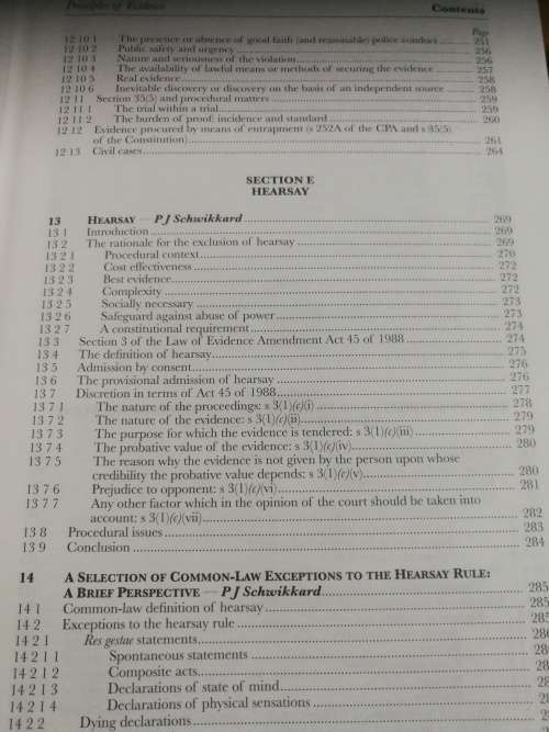 PRINCIPLES OF EVIDENCE SCHIKKARD VAN DER MERWE Third Edition Juta ( Law )