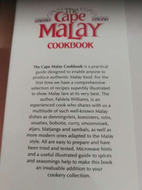 The CAPE MALAY COOKBOOK FALDELA WILLIAMS ( Softcover )