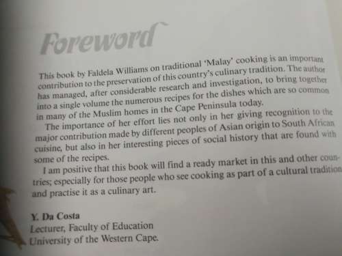 The CAPE MALAY COOKBOOK FALDELA WILLIAMS ( Softcover )