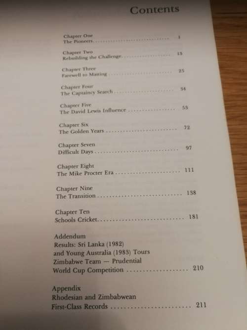 CRICKET`S RICH HERITAGE A History of Rhodesian and Zimbabwean CRICKET 1890 - 1982  by JONTY WINCH