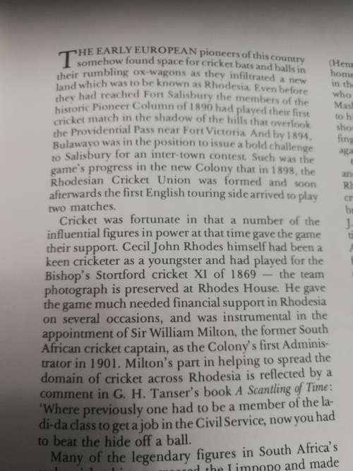 CRICKET`S RICH HERITAGE A History of Rhodesian and Zimbabwean CRICKET 1890 - 1982  by JONTY WINCH