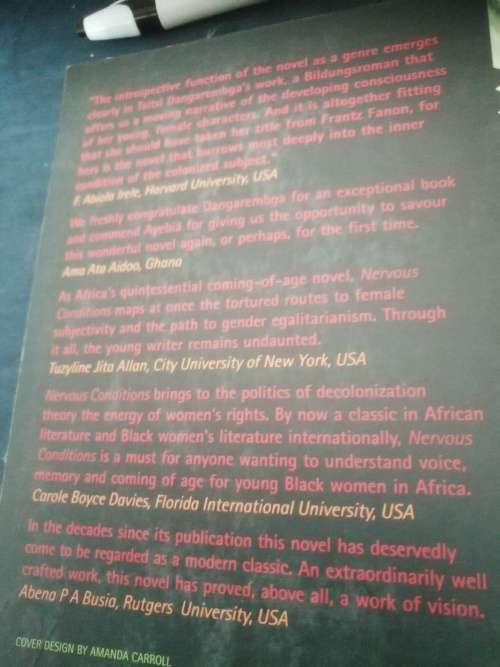 NERVOUS CONDITIONS TSITSI DANGAREMBGA ( with a  new Introduction by Kwame Anthony Appiah )