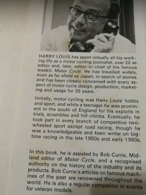 THE STORY OF TRIUMPH MOTOR CYCLES HARRY LOUIS and BOB CURRIE  ( History from 1902 ) motorcycles