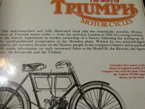 THE STORY OF TRIUMPH MOTOR CYCLES HARRY LOUIS and BOB CURRIE  ( History from 1902 ) motorcycles