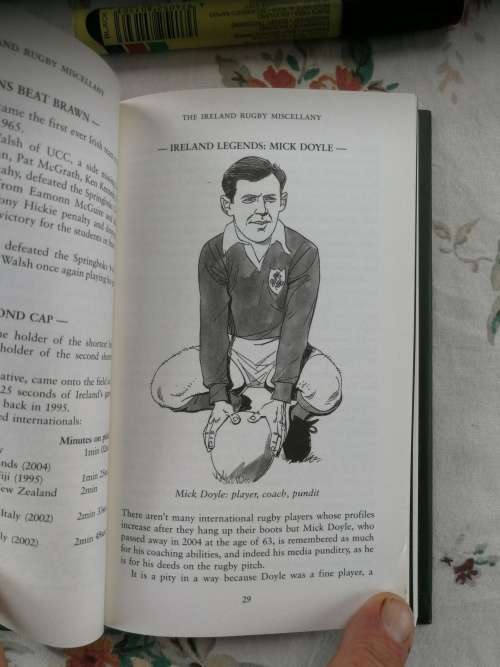 THE IRELAND RUGBY MISCELLANY by CIARAN CRONIN with Foreword by WILLIE JOHN McBRIDE Irish