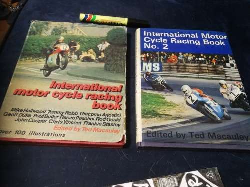 2 Books INTERNATIONAL MOTOR CYCLE RACING BOOK no 1 plus no 2 TED MACCAULEY ( motorcycle  1971