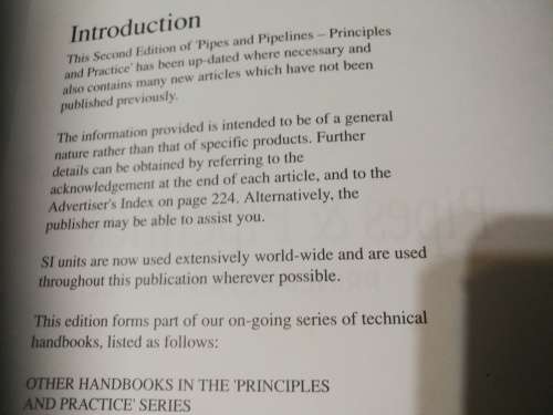 PIPES AND PIPELINES  Second Edition  Principles and Practice Series  (   pipe laying Engineering )