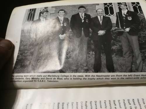MARITZBURG COLLEGE MAGAZINE  No 119 April 1985 Editor P M W TENNANT (  Pietermaritzburg School )