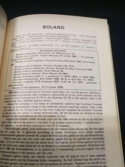 S A RUGBY WRITERS Toyota JAARBOEK 1981 Annual QUINTUS van ROOYEN