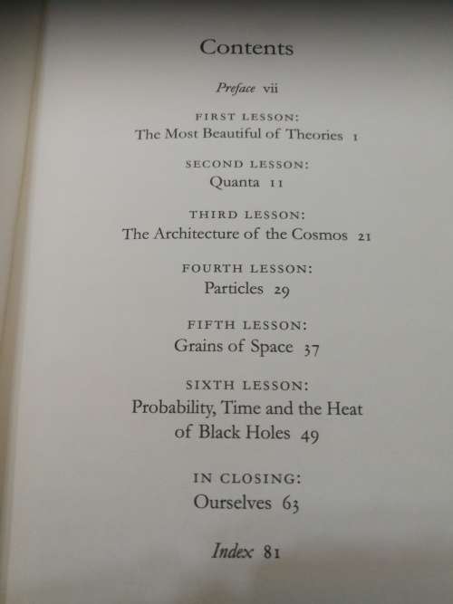 SEVEN BRIEF LESSONS ON PHYSICS CARLO ROVELLI
