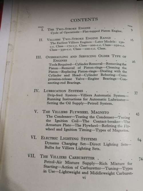 THE VILLIERS ENGINE B E BROWNING Motor Cycle Maintenance and Repair Series Reprint 1952