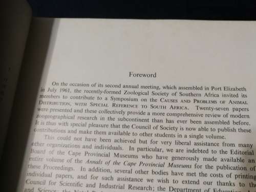 Annals of the Cape Provincial Museums Vol. II August 1962 Proceedings of a Symposium on the Causes