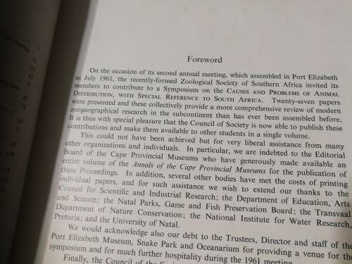 Annals of the Cape Provincial Museums Vol. II August 1962 Proceedings of a Symposium on the Causes