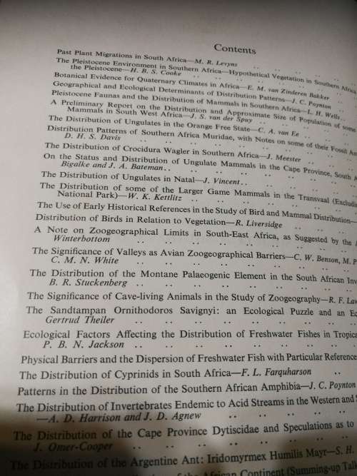 Annals of the Cape Provincial Museums Vol. II August 1962 Proceedings of a Symposium on the Causes