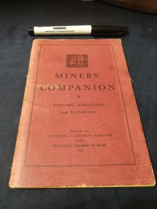MINERS COMPANION in ENGLISH AFRIKAANS and FANAKALO ( 1953 ) Dictionary ( Fanagalo )