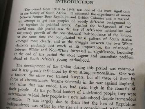 THE AGE OF THE GENERALS D W KRUGER A Short Political History of South Africa 1910 - 1948