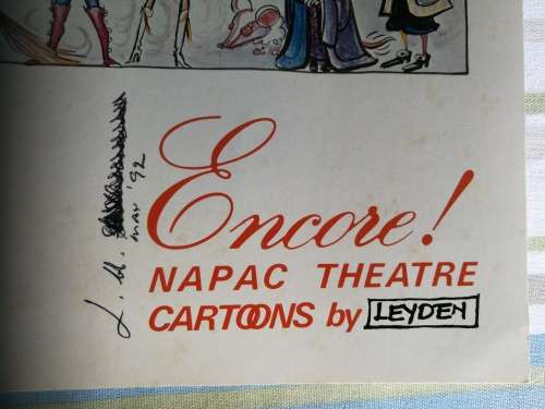 ENCORE ! NAPAC THEATRE CARTOONS by LEYDEN ( Natal Performing Arts Council 1986 )