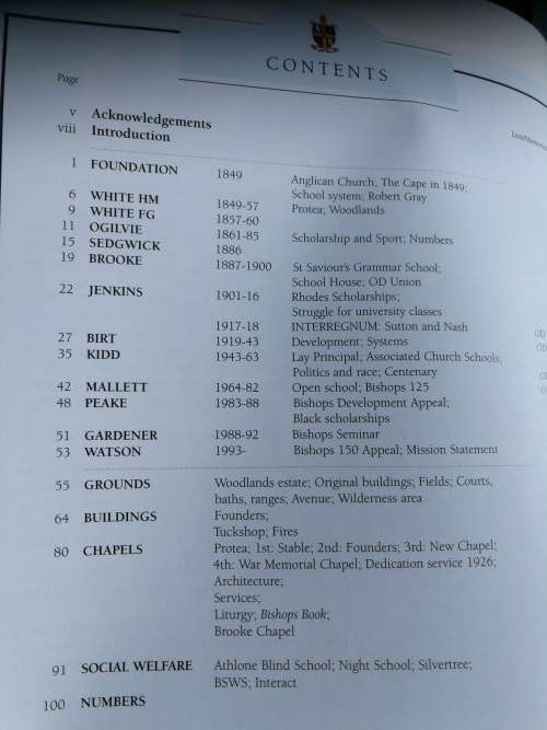 BISHOPS 150 A History of the Diocesan College , Rondebosch JOHN GARDENER ( Cape Town School )