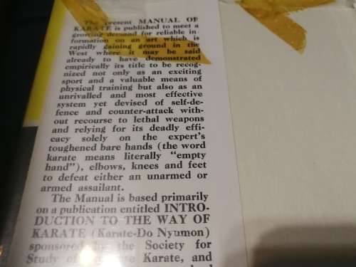 THE KARATE MANUAL by E J HARRISON ( Judo 4th Dan )