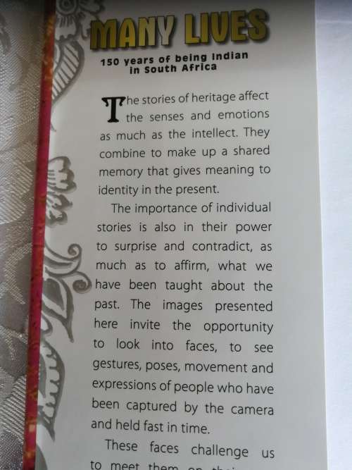 MANY LIVES 150 Years of Being Indian in South Africa GOOLAM VAHED ASHWIN DESAI THEMBISA WAETJEN