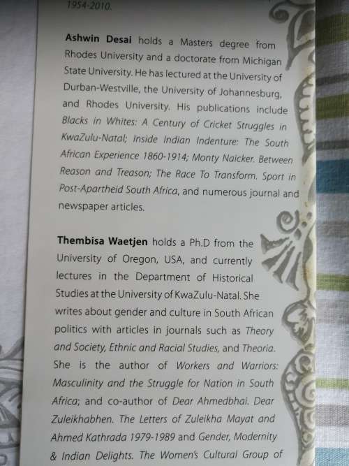 MANY LIVES 150 Years of Being Indian in South Africa GOOLAM VAHED ASHWIN DESAI THEMBISA WAETJEN