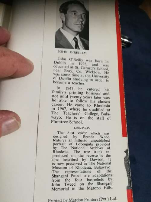 PURSUIT OF THE KING JOHN O`REILLY An Evaluation of the Shangani Patrol Books of Rhodesia