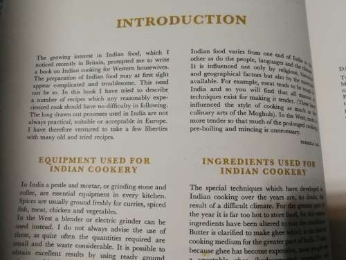 INDIAN COOKING FOR PLEASURE PREMILA LAL  1970
