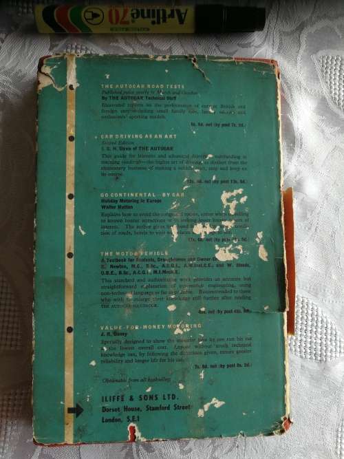 AUTOCAR HANDBOOK Complete Guide to the Modern Car Twenty Second Edition 1960