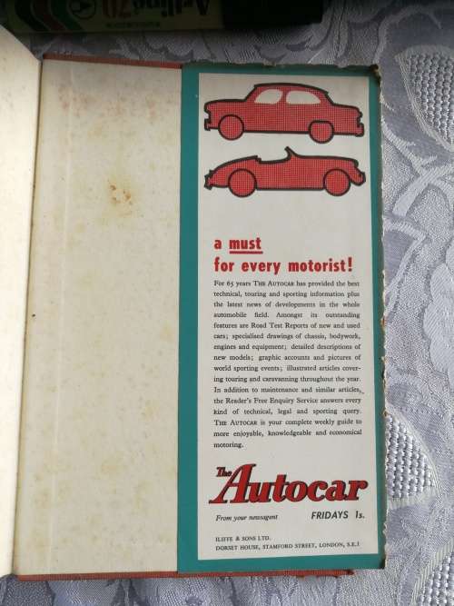 AUTOCAR HANDBOOK Complete Guide to the Modern Car Twenty Second Edition 1960