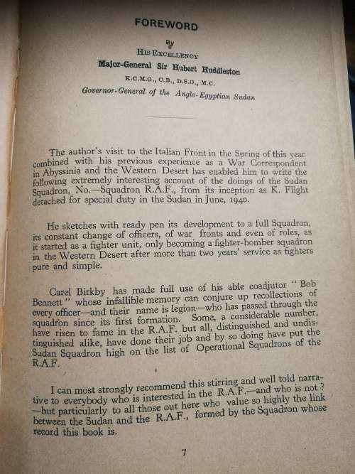 CLOSE TO THE SUN CAREL BIRKBY The Story of South Africa`s ` Warrior  Squadron ` and the Sudan Squad