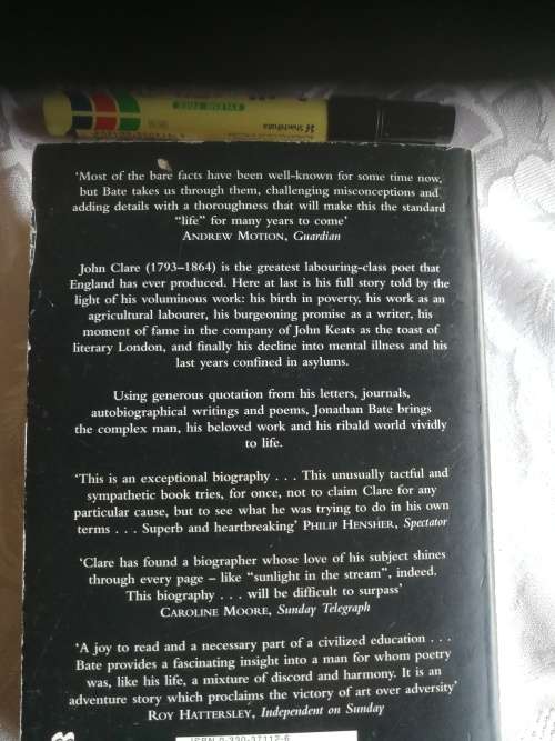JOHN CLARE A BIOGRAPHY JONATHAN BATE