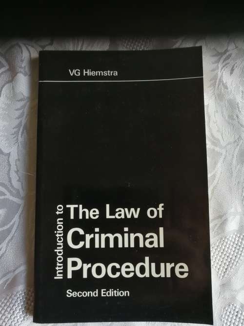 INTRODUCTION TO THE LAW OF CRIMINAL PROCEEDINGS V G HIEMSTRA Second Edition
