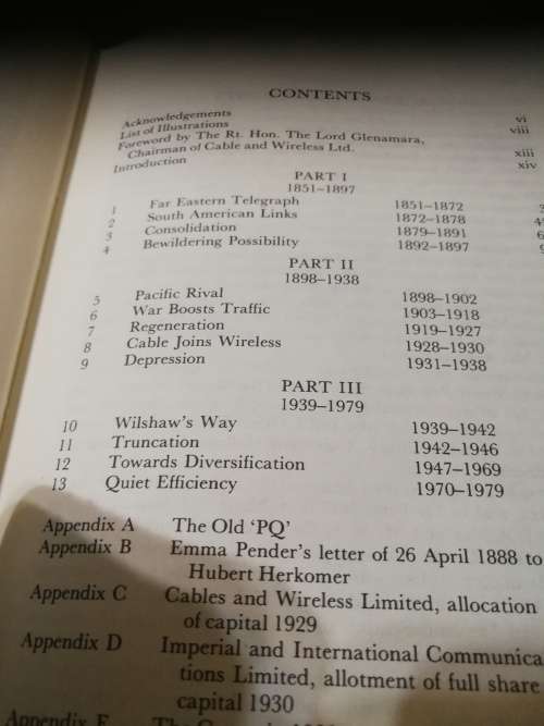 GIRDLE ROUND THE EARTH HUGH BARTY - KING The Story of Cable and Wireless and its Predecessors radio