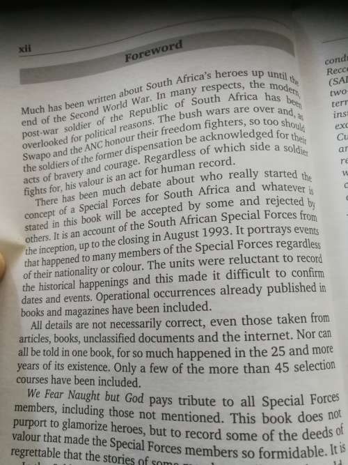 We Fear Naught But God Paul Els The Story of South African Special Forces The Recces SIGNED by Autho