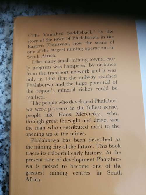 The Vanished Saddleback. The Story of PHALABORWA J F GREWAR Signed by the Author