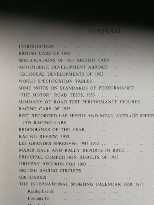 THE MOTOR YEAR BOOK 1954 compiled by LAURENCE POMEROY and RODNEY WALKERLEY